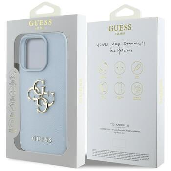 Case Guess Grained Big 4G Logo Small Classic Logo Защитный чехол для iPhone 16 Pro / синий (GUHCP16LPGT4MBB)