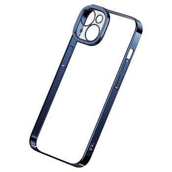 Baseus Glitter Transparent Case and Tempered Glass Set Защитный чехол и защитное стекло для iPhone 14 Plus / синий (ARMC021403)
