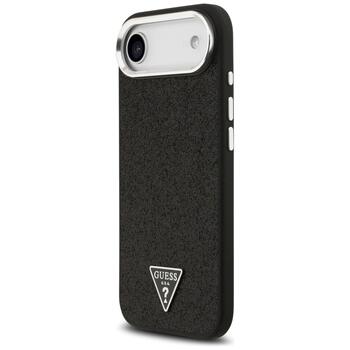 Case Guess Glitter Triangle Logo MagSafe Защитный чехол для iPhone Air / чёрный (GUHMP17MPFGTSCMK)