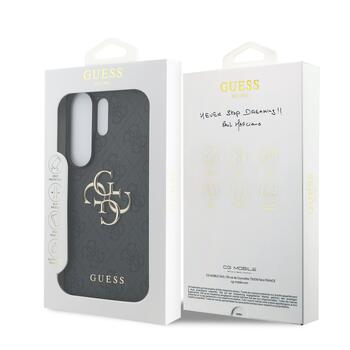 Guess PU 4G Metal Logo Case Aizsargapvalks priekš Samsung Galaxy S26 Ultra / peleks (GUHCS26L4GMGGR)