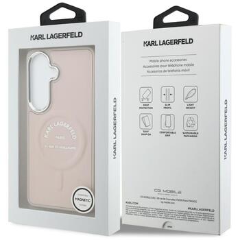 Case Karl Lagerfeld Embossed Ring RSG Logo MagSafe Защитный чехол для Samsung Galaxy S26 / розовый (KLHMS26SPSKRSGEP)
