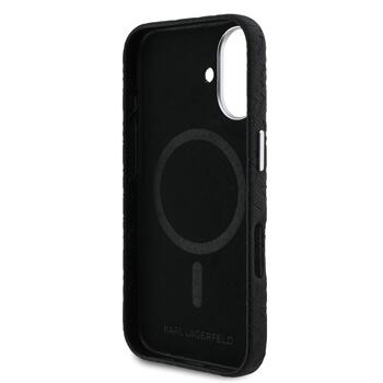 Karl Lagerfeld Grained PU Repeated Logo MagSafe Case Чехол для Apple iPhone 16 (KLHMP16SPGKLFOFK)