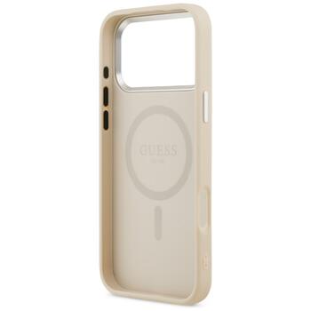 Guess Triangle Logo MagSafe Case Защитный чехол для iPhone 17 Pro / бежевый (GUHMP17LPSDTSCME)