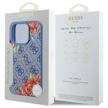 Guess GUHMP16LP4ROPEMCB Hardcase 4G Flowers Print MagSafe Защитный чехол для iPhone 16 Pro 6.3