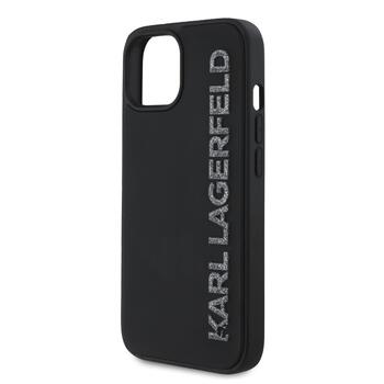Karl Lagerfeld 3D Rubber Glitter Logo Case Защитный чехол для iPhone 14 / чёрный (KLHCP14SRBKGVCK)