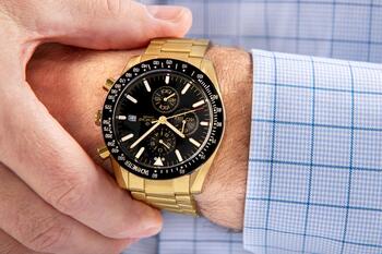 Giewont Chronograph Sapphire Vīriešu pulkstenis / zelta/melns (GW8720-B4)