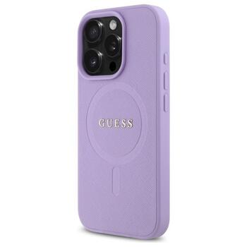Guess GUHMP16LPSAHMCU Saffiano MagSafe Aizsargapvalks priekš iPhone 16 Pro 6.3
