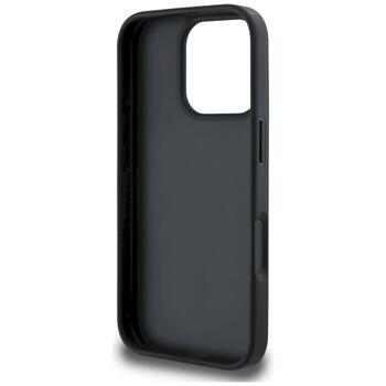 Guess Grained Roses Big 4G logo Aizsargapvalks priekš iPhone 16 Pro Max / melns (GUHCP16XPGROP4MK)