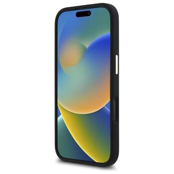 Guess GUHCP16MSMBSLK Silicone Script Metal Logo & Frame Защитный чехол для iPhone 16 Plus 6.7