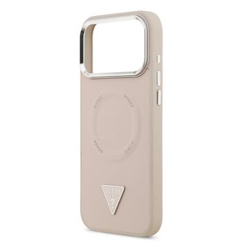 Guess PU Leather Triangle Logo MagSafe Case Aizsargapvalks priekš Apple iPhone 17 Pro (GUHMP17LPSDTSCMP)