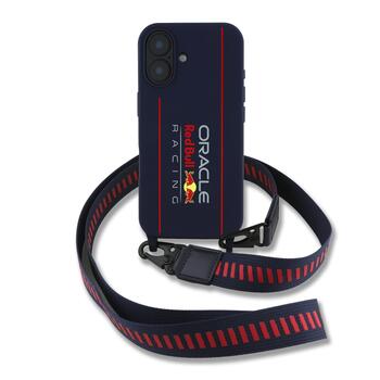 Red Bull Silicone Vertical Logo MagSafe Case + Crossbody Strap Чехол и ремешок через плечо для Apple iPhone 16 (RBHMP16S24SISOLRV)