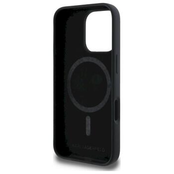 Karl Lagerfeld KLHMP16LSKCHPPLK Silicone Double Heads Print Aizsargapvalks priekš iPhone 16 Pro 6.3