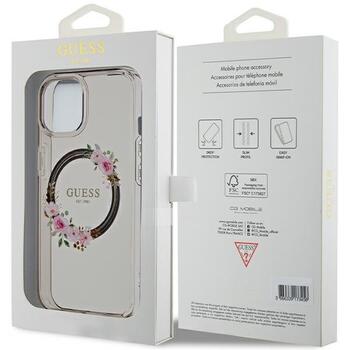 Guess GUHMP15SHFWFCK Hardcase IML Flowers Wreatch MagSafe Защитный чехол для iPhone 15 / 14 / 13 6.1