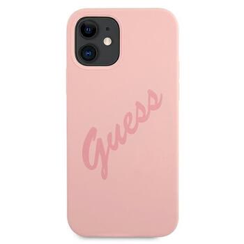 Guess GUHCP12SLSVSPI Script Vintage Защитный чехол для iPhone 12 mini 5,4