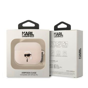 Karl Lagerfeld KLAPRUNIKP AirPods Procover Защитный чехол для AirPods Pro Silicone Karl Head 3D / розовый (KLAPRUNIKP)