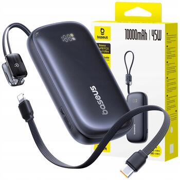 Baseus EnerFill FC21 Qpow 3 Ultra Портативный аккумулятор 10000 mAh 45W / чёрный (6932172692469)