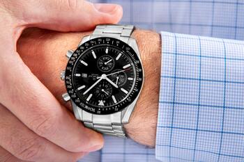 Giewont Vīriešu rokas pulkstenis Chronograph Sapphire / sudraba/melns (GW8720-B2)