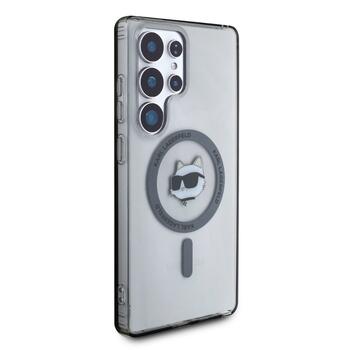 Karl Lagerfeld Button Choupette Head Printed Logo MagSafe Чехол для Samsung Galaxy S25 Ultra (KLHMS25LHLSCHK)