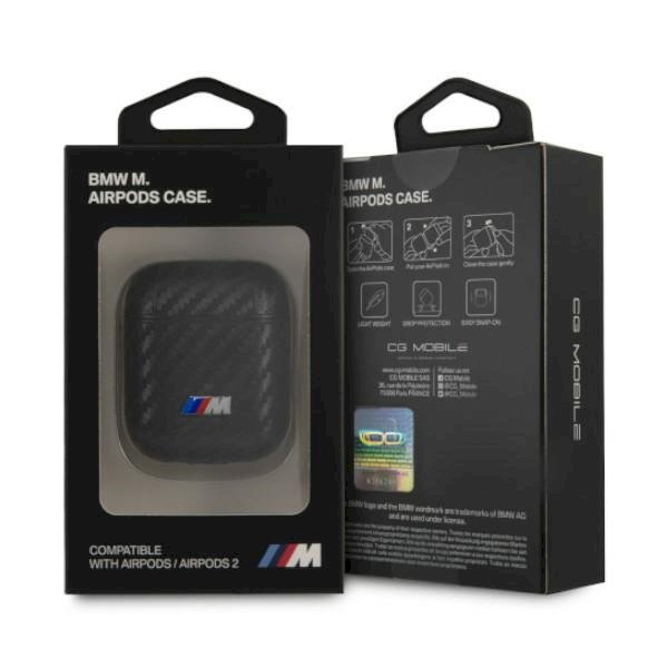 BMW BMA2WMPUCA AirPods 1/2 cover PU Carbon M Collection Защитный чехол для AirPods 1/2 / чёрный (BMA2WMPUCA)