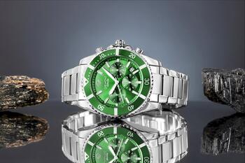 Giewont Chronograph Sapphire Мужские часы / серебристо-зелёный (GW3970-B8)