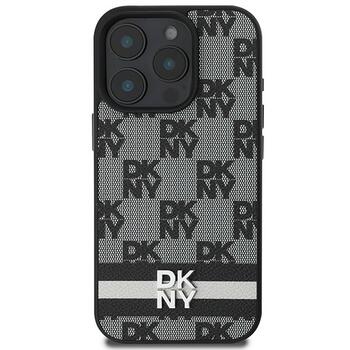 DKNY Checkered Pattern & Printed Stripes Защитный Чехол для Apple iPhone 16 Pro (DKHCP16LPCPTSSK)