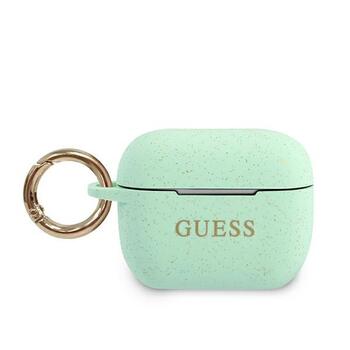Guess GUACAPSILGLGN AirPods Pro cover Защитный чехол для AirPods Pro Silicone Glitter / зелёный (GUACAPSILGLGN)