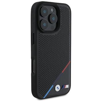 BMW M Perforated Tricolor Line MagSafe Защитный Чехол для Apple iPhone 16 Pro (BMHMP16L23PUPDK)