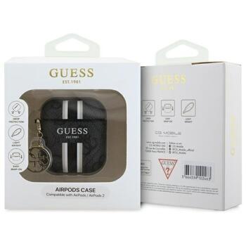 Guess GUA2P4RPSK AirPods 1/2 Cover Защитный чехол для AirPods 1/2 4G Printed Stripes Charm / чёрный (GUA2P4RPSK)