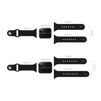 Roger Cиликоновый Pемешок M / L для Apple Watch 1/2/3/4/5/6/7/SE / 38 / 40 / 41mm (RO-AP-WA-M-BAND)