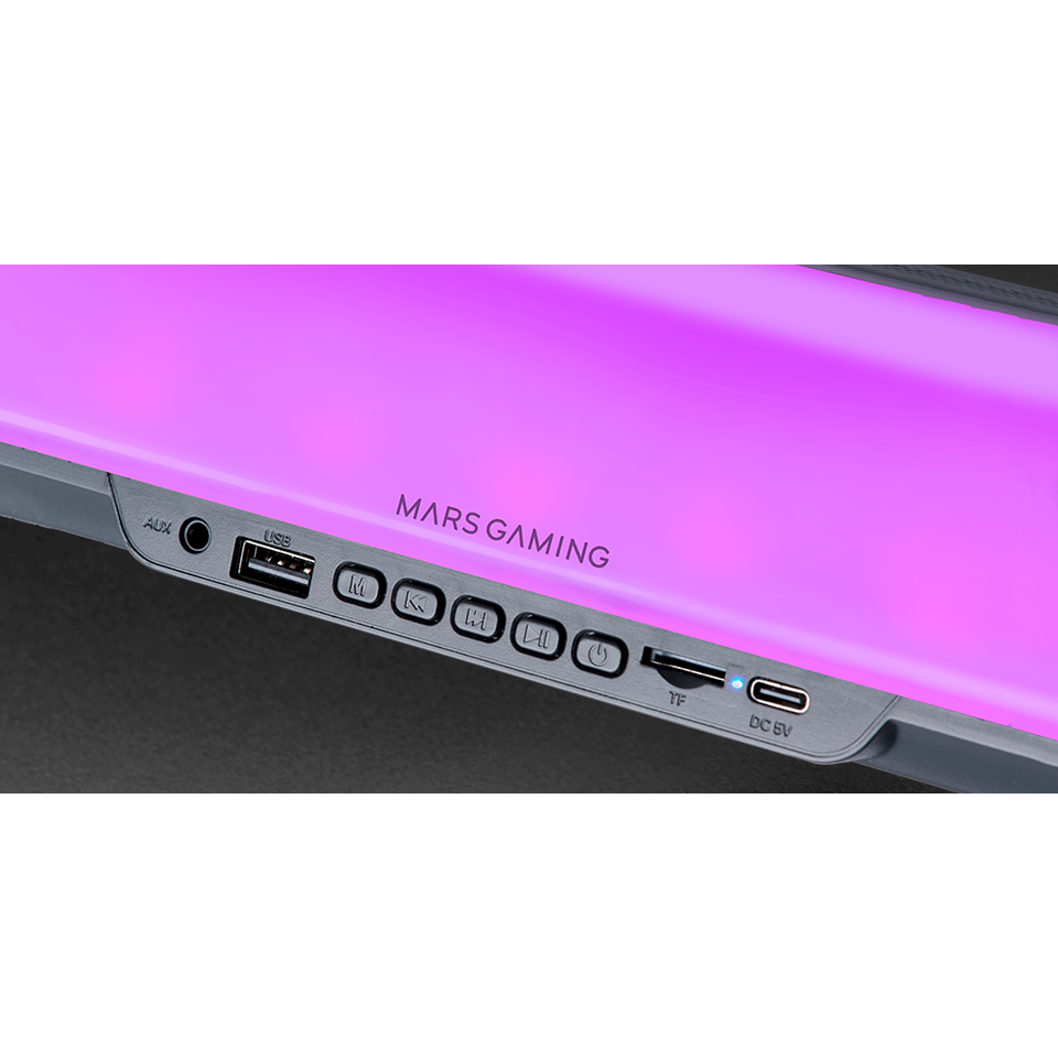 Mars Gaming MSBORB Pārnēsājamais ballīšu skaļrunis Stereo 20W 2400mAh / melna (MSBORB)