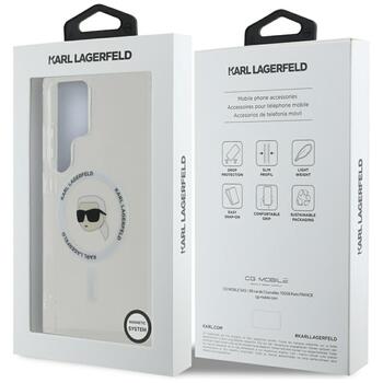 Karl Lagerfeld Button Karl Head Printed Logo MagSafe Чехол для Samsung Galaxy S25 Ultra (KLHMS25LHLSKIH)