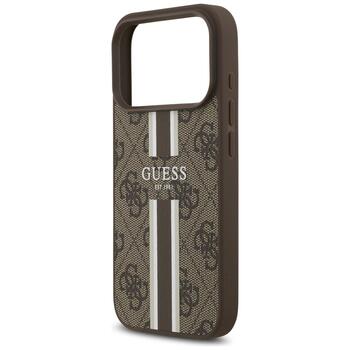 Guess 4G Printed Stripes MagSafe Case Защитный чехол для iPhone 17 Pro / коричневый (GUHMP17LP4RPSW)