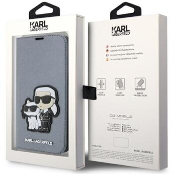 Karl Lagerfeld KLBKP14XSANKCPG Planšetdatoru maciņš priekš iPhone 14 Pro Max 6.7