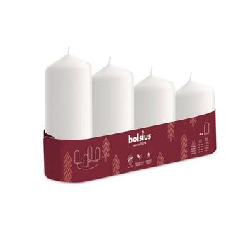Bolsius Adventes Ziemassvētku Sveces 4gab 60x48mm White (37006802)