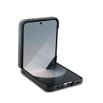 DKNY PU Leather Repeat Pattern Bottom Stripe Case Защитный чехол для Samsung Galaxy Z Flip 6/7 FE / коричневый (DKHCZF6PSOSPW)