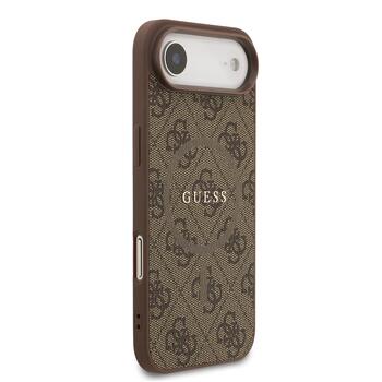 Guess PU Leather 4G Colored Ring MagSafe Case Aizsargapvalks priekš iPhone Air / brūns (GUHMP17MG4GFRW)