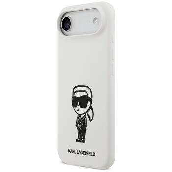 Case Karl Lagerfeld Silicone Karl Sketch & Logo MagSafe Aizsargapvalks priekš iPhone Air / balts (KLHMP17MSKIGROH)