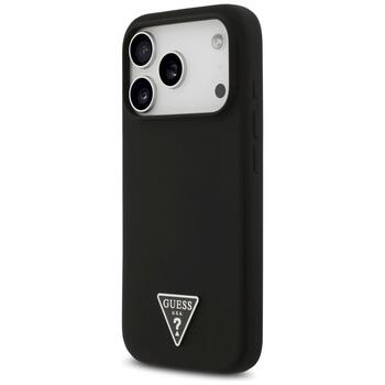 Case Guess Silicone Triangle Logo MagSafe Защитный чехол для iPhone 17 Pro Max / чёрный (GUHMP17XSCTRLMK)