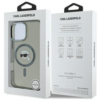 Karl Lagerfeld KLHMP16XHLSKIK Hardcase IML Metal Karl Head MagSafe Aizsargapvalks priekš iPhone 16 Pro Max 6.9