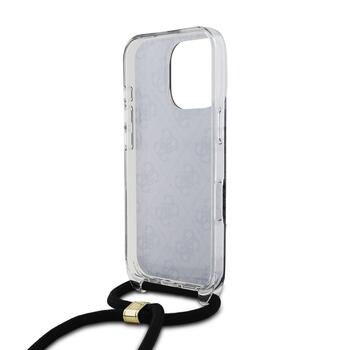 Guess IML 4G Printed Crossbody Strap Case Защитный чехол для iPhone 16 Pro / чёрный (GUHCP16LHC4SEK)