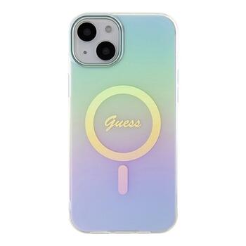 Guess IML Iridescent MagSafe Back Case Защитный Чехол для Apple iPhone 15 Plus (GUHMP15MHITSQ)