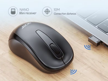 Acer M157 Bezvadu Optiskā Pele 1600DPI / USB (M157-BK)