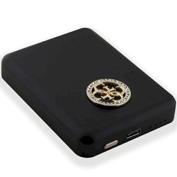 Guess Induction Powerbank 15W GUPBM5AL4DMK 5000mAh Беспроводная зарядная батарея / чёрный MagSafe 4G Strassed Metal Logo (GUPBM5AL4DMK)