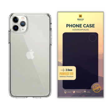 Mocco Original Clear Case 2mm Силиконовый чехол для Apple iPhone 11 Pro Max Прозрачный (EU Blister) (PC15700)
