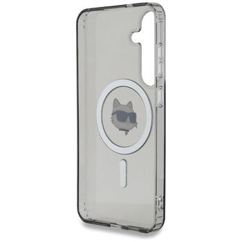 Karl Lagerfeld Button Choupette Head Printed Logo MagSafe Aizsargapvalks Priekš Samsung Galaxy S25 (KLHMS25SHLSCHK)