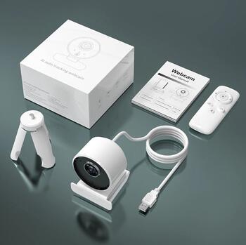 EDUP 1080P Full HD Web Camera / Autofocus / Smart WiFi with Microphone / Portrait Tracking / USB / 4K (EP-1080P4S)
