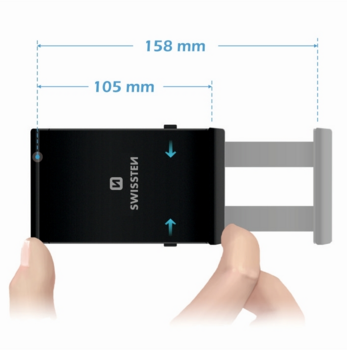 Swissten S-Grip T1-HK Универсальный Держатель для Планшетов / Телефонов / GPS (SW-CH-T1-HK-BK)