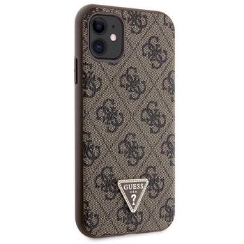 Guess GUHCN61P4TDSCPW Hardcase Crossbody 4G Metal Logo Aizsargapvalks priekš iPhone 11 / Xr 6.1