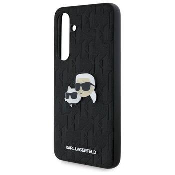 Karl Lagerfeld KLHCS24FEPGKLKCPK Hardcase Monogram Karl & Choupette Head Pin Защитный чехол для Samsung Galaxy S24 FE S721 / чёрный (KLHCS24FEPGKLKCPK)