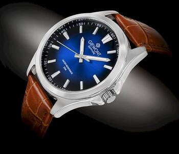 Giewont Elegance Sapphire Мужские часы / коричнево-синий (GW5160-A7)